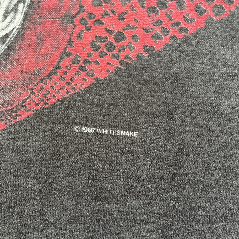 Vintage Whitesnake Shirt Mens XL Gray North American Tour 1987 88 Spring Ford - Picture 3 of 11